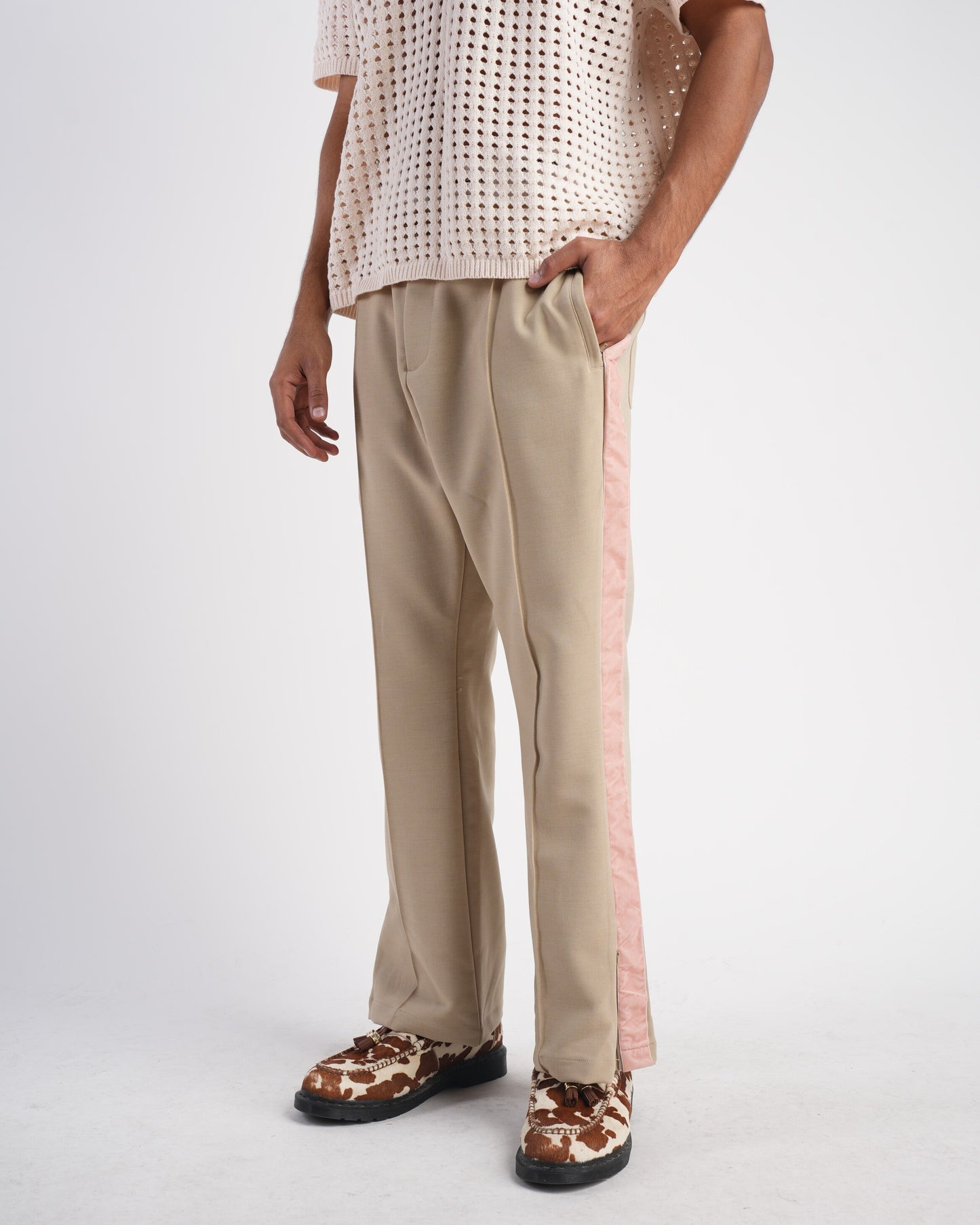 Sonoma Zip Flare Trousers - Beige