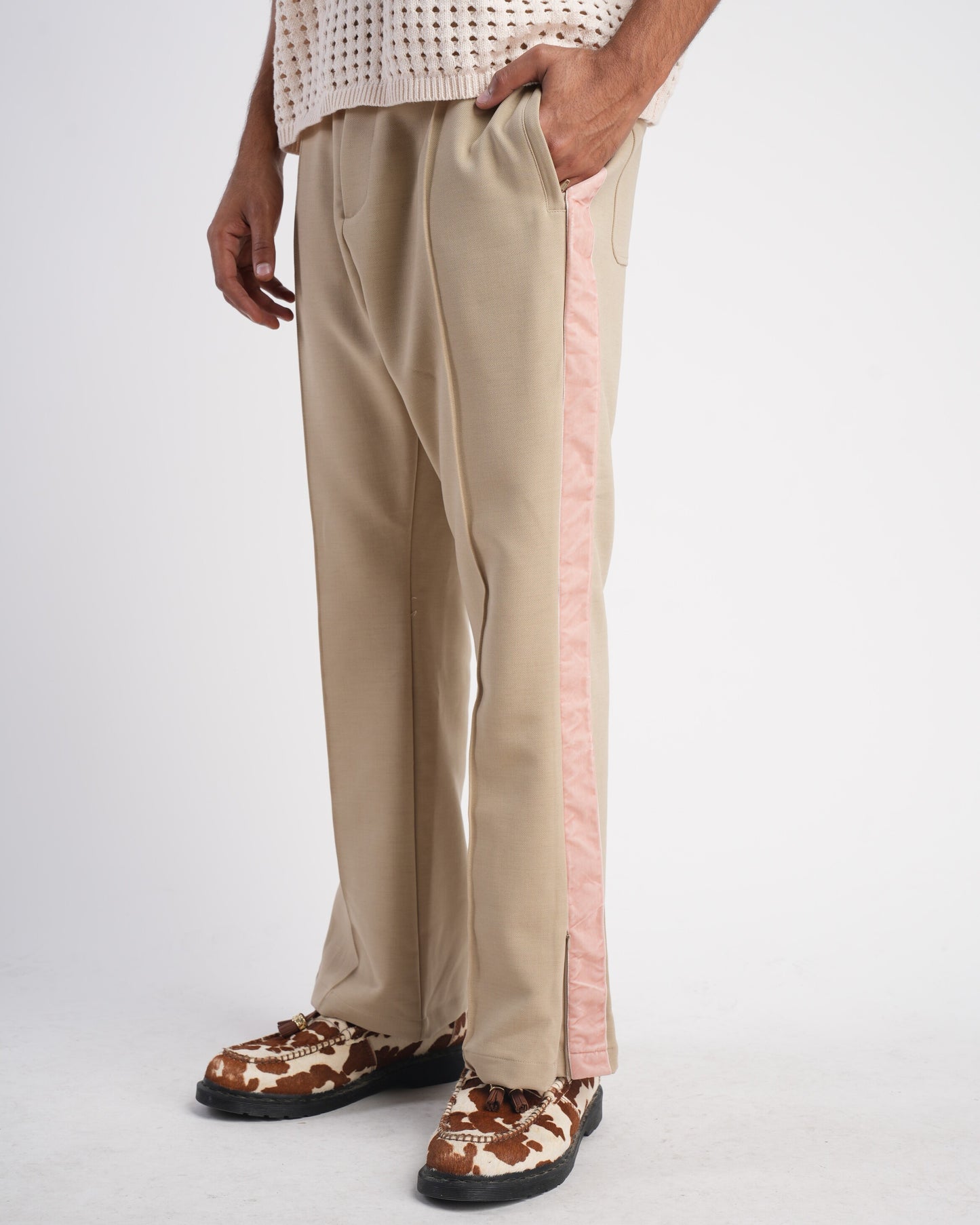 Sonoma Zip Flare Trousers - Beige