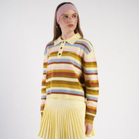 Sonoma Yellow Striped Rugby Knit