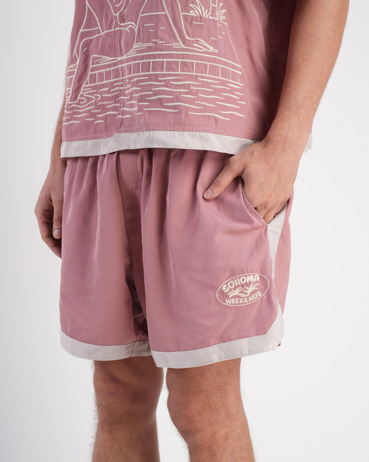 Sonoma Poolside Pink Warm Up Shorts